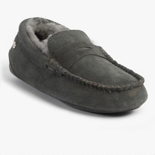 Mens Quentin Sheepskin Slipper Granite Extra Image 2